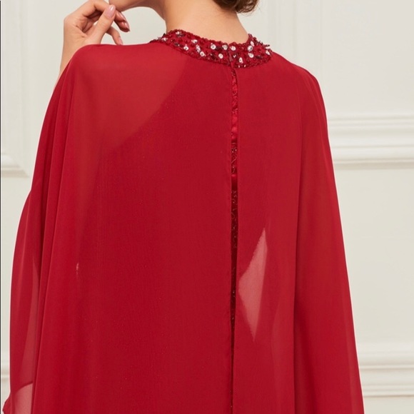 Lace Jewel Long Mother of the Bride Dress - Picture 3 of 3